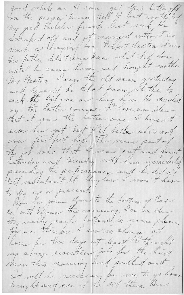 Letter from Harry S. Truman to Bess Wallace