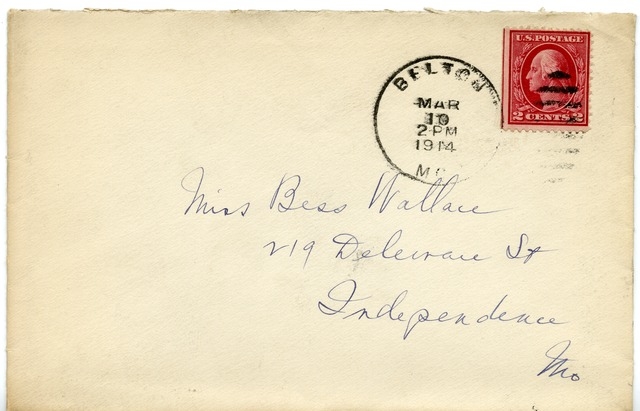 Letter from Harry S. Truman to Bess Wallace