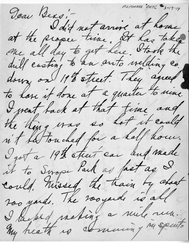 Letter from Harry S. Truman to Bess Wallace
