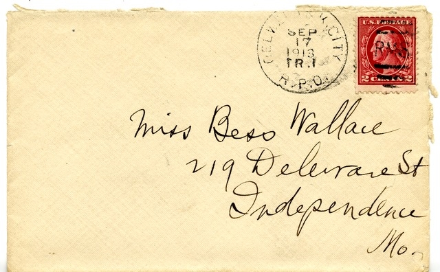 Letter from Harry S. Truman to Bess Wallace