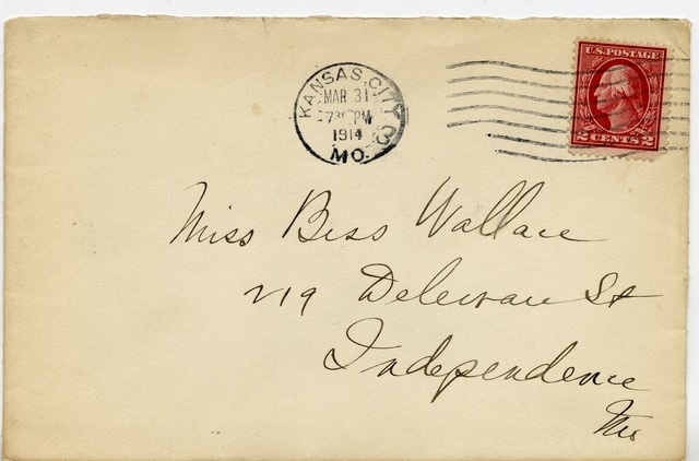 Letter from Harry S. Truman to Bess Wallace