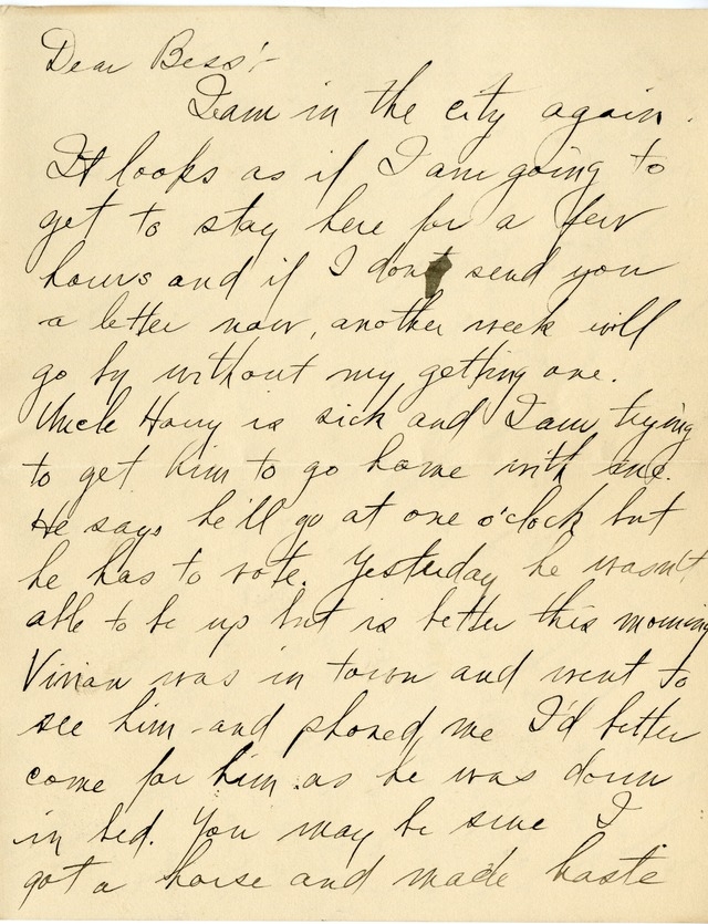 Letter from Harry S. Truman to Bess Wallace