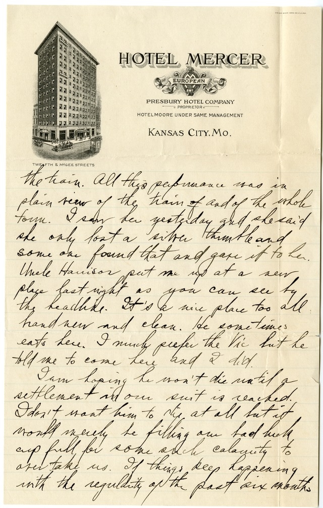 Letter from Harry S. Truman to Bess Wallace