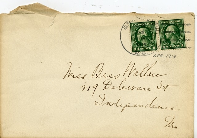 Letter from Harry S. Truman to Bess Wallace