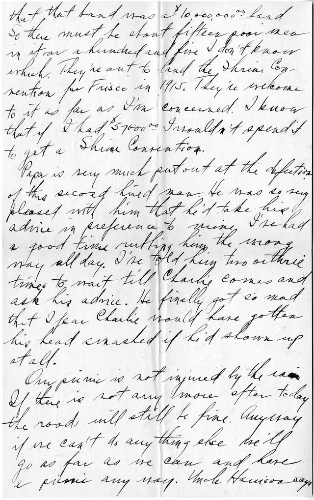 Letter from Harry S. Truman to Bess Wallace