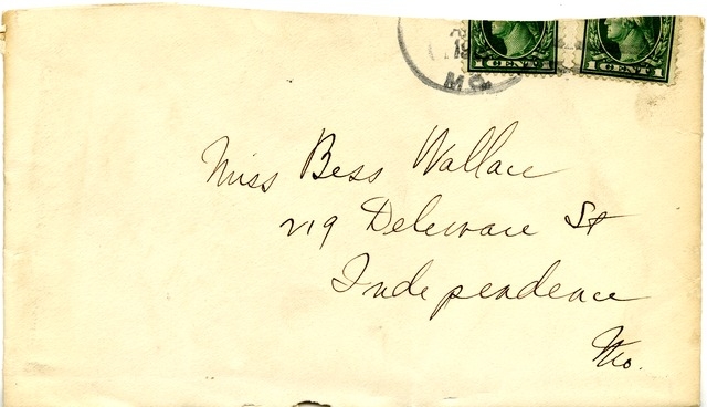 Letter from Harry S. Truman to Bess Wallace