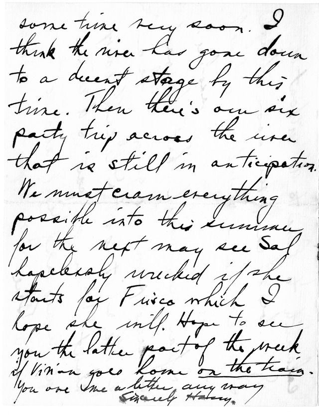 Letter from Harry S. Truman to Bess Wallace
