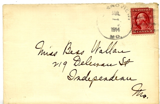 Letter from Harry S. Truman to Bess Wallace