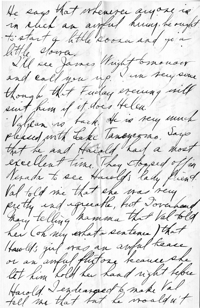 Letter from Harry S. Truman to Bess Wallace