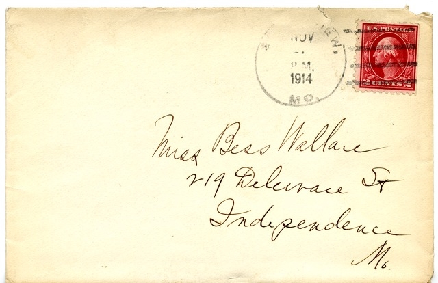 Letter from Harry S. Truman to Bess Wallace