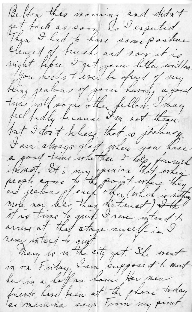 Letter from Harry S. Truman to Bess Wallace