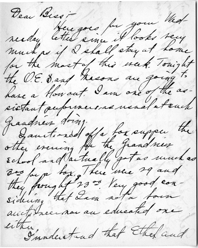 Letter from Harry S. Truman to Bess Wallace