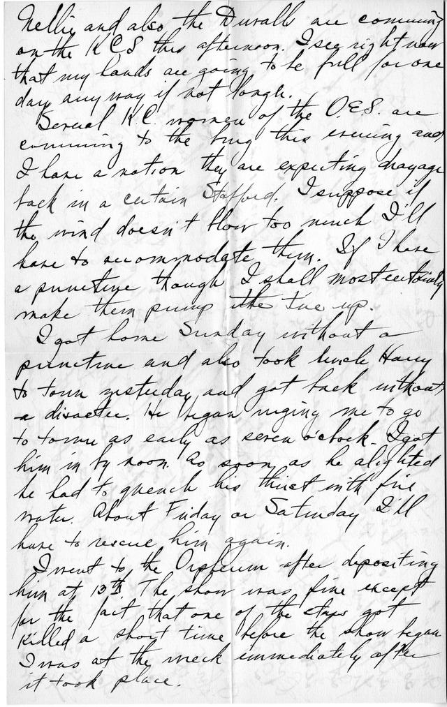 Letter from Harry S. Truman to Bess Wallace