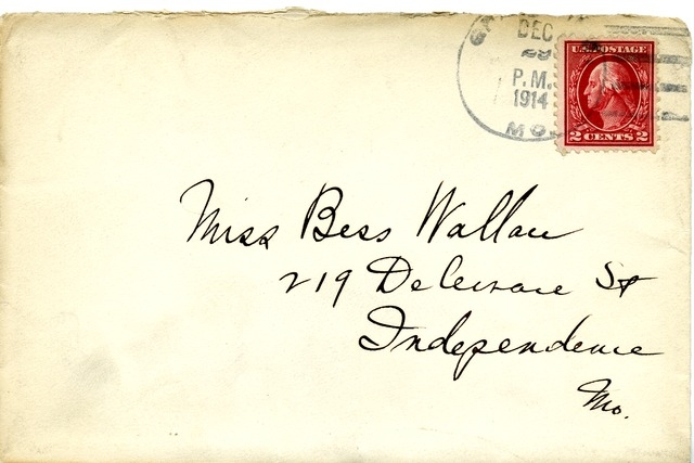 Letter from Harry S. Truman to Bess Wallace