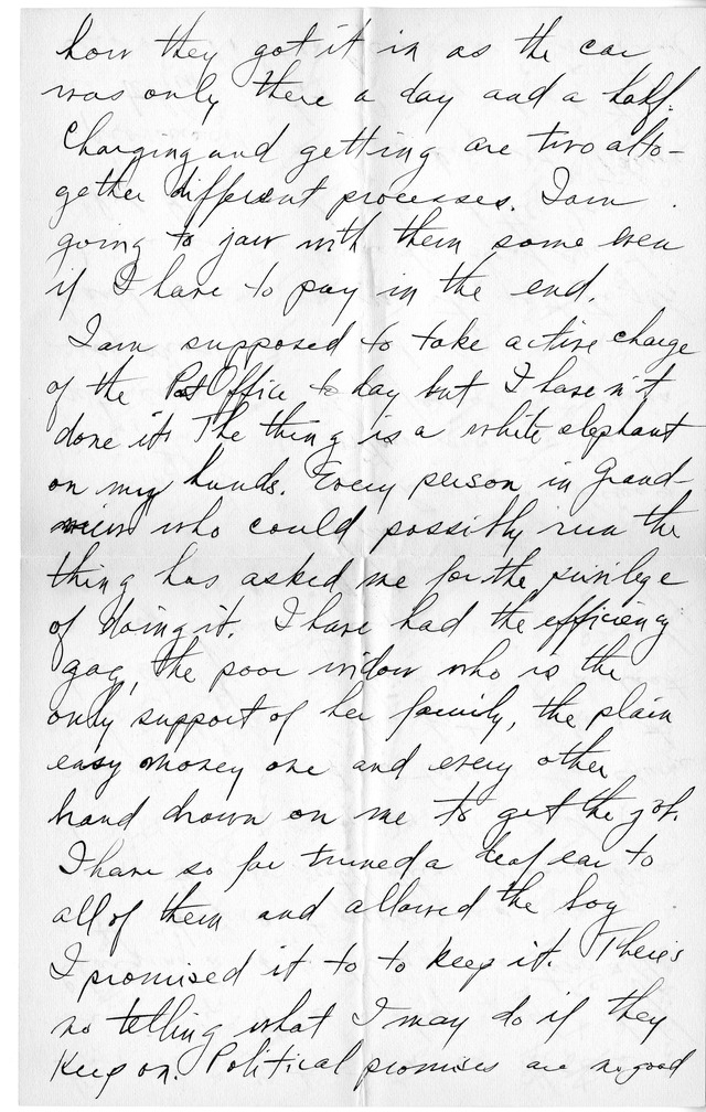 Letter from Harry S. Truman to Bess Wallace