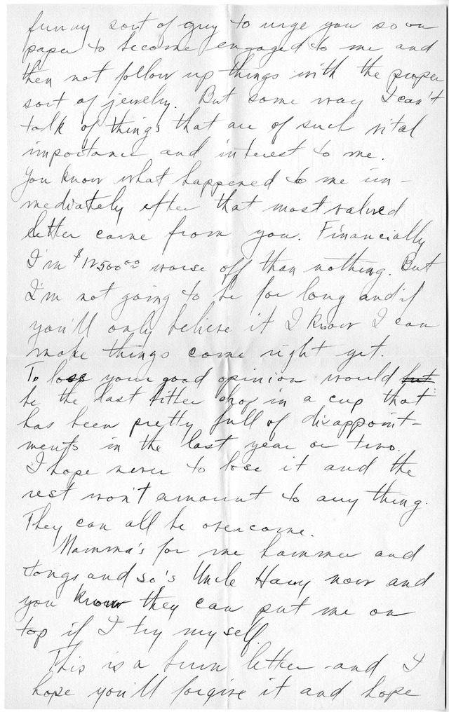 Letter from Harry S. Truman to Bess Wallace