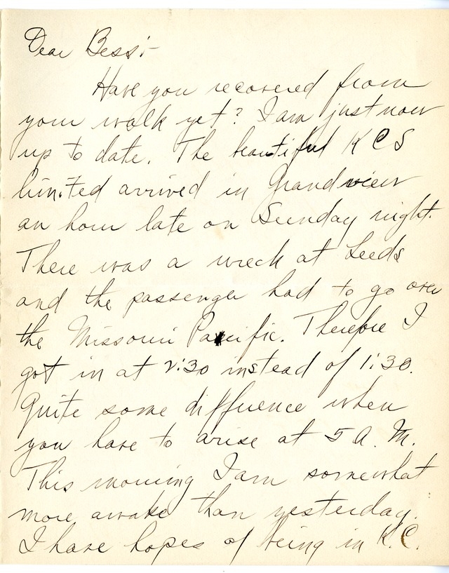 Letter from Harry S. Truman to Bess Wallace