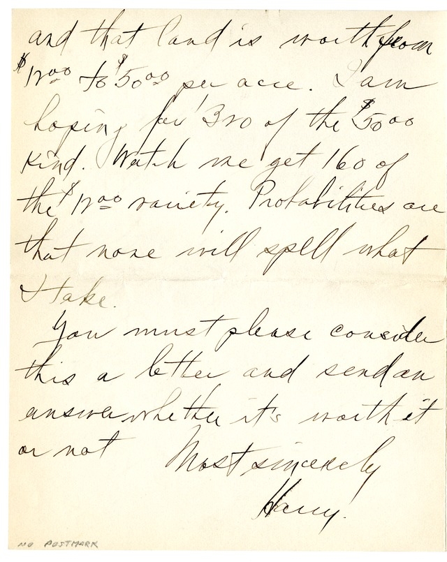Letter from Harry S. Truman to Bess Wallace