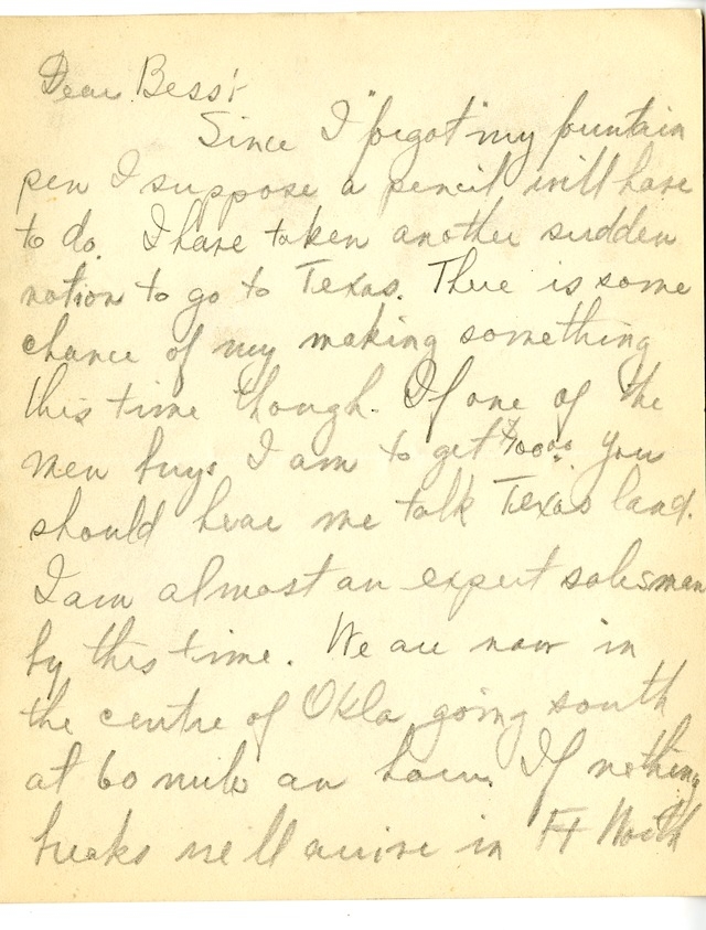 Letter from Harry S. Truman to Bess Wallace
