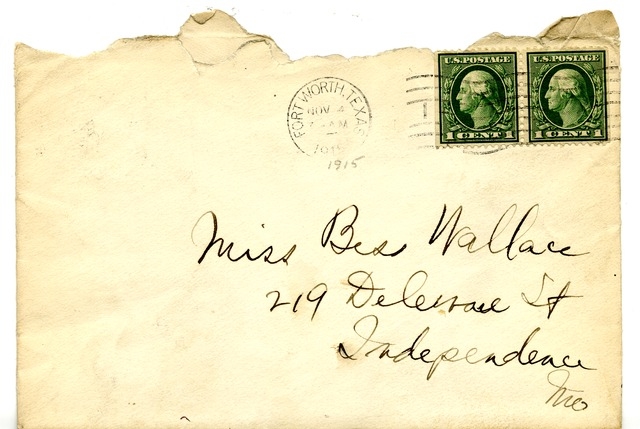 Letter from Harry S. Truman to Bess Wallace