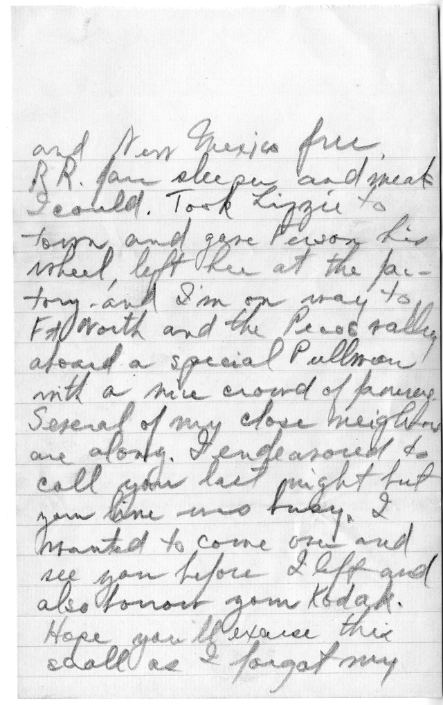 Letter from Harry S. Truman to Bess Wallace