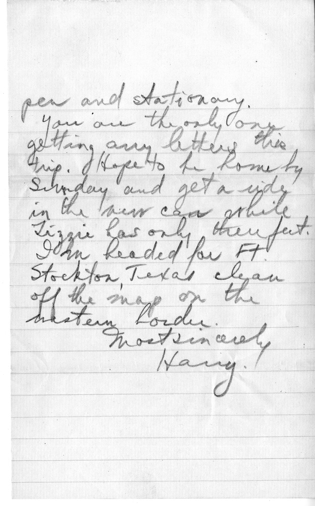 Letter from Harry S. Truman to Bess Wallace
