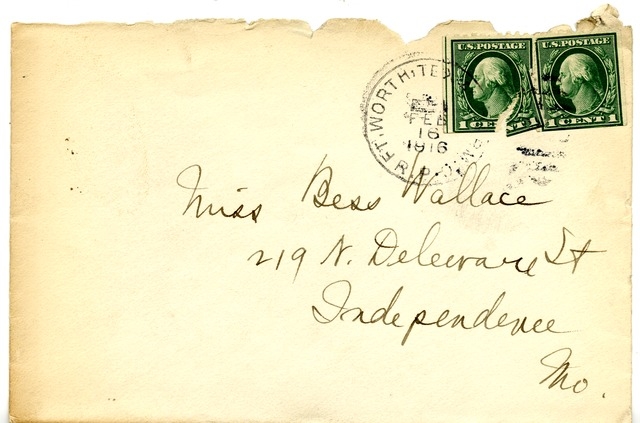 Letter from Harry S. Truman to Bess Wallace