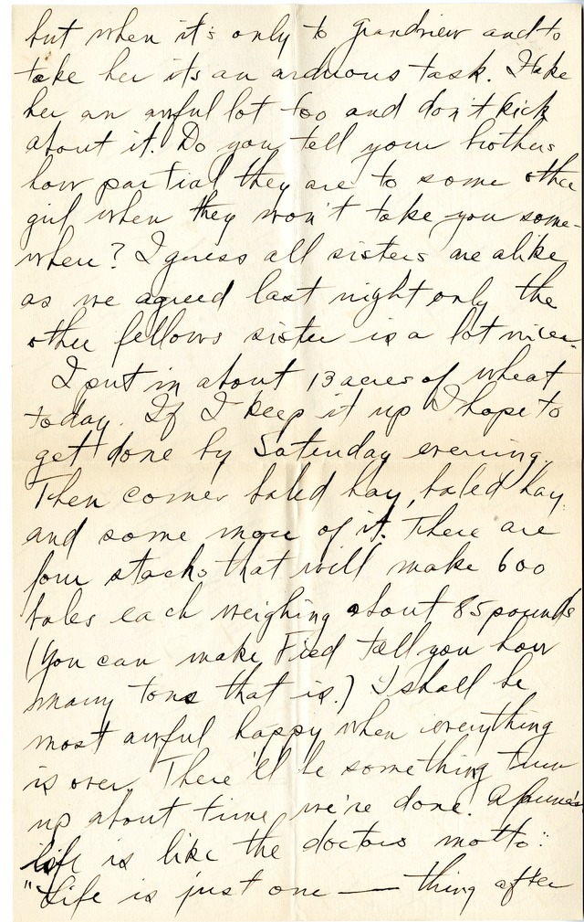 Letter from Harry S. Truman to Bess Wallace