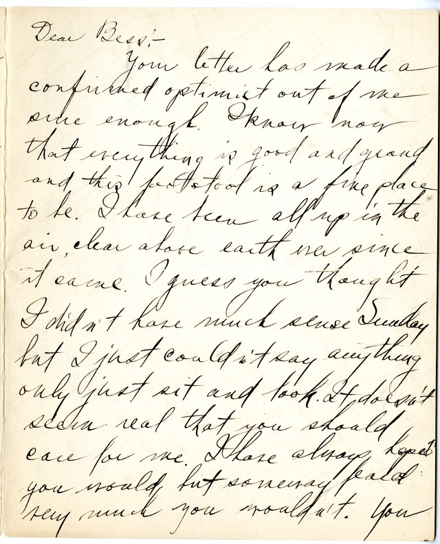 Letter from Harry S. Truman to Bess Wallace