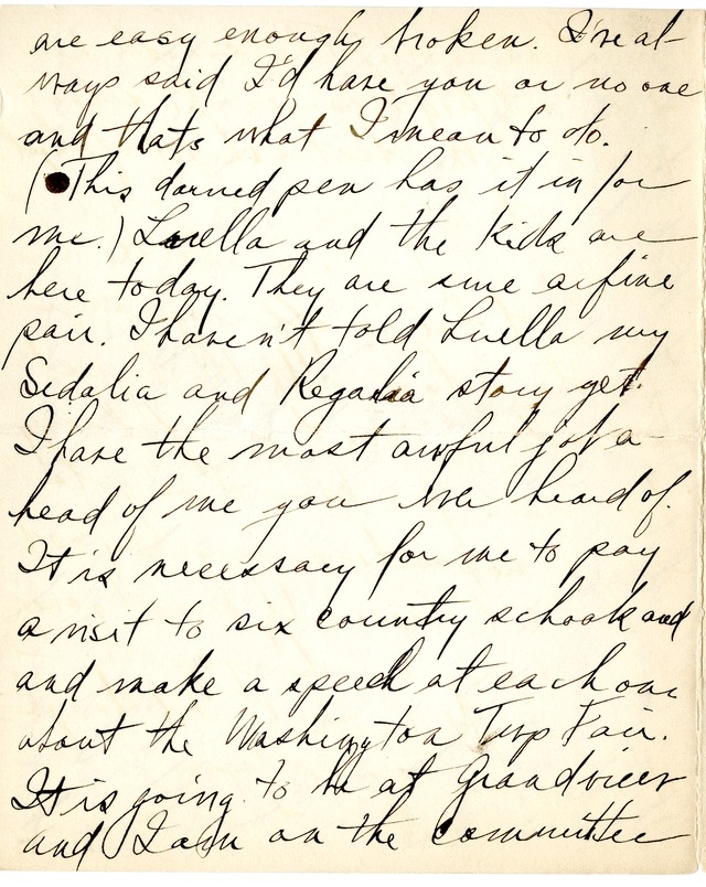 Letter from Harry S. Truman to Bess Wallace