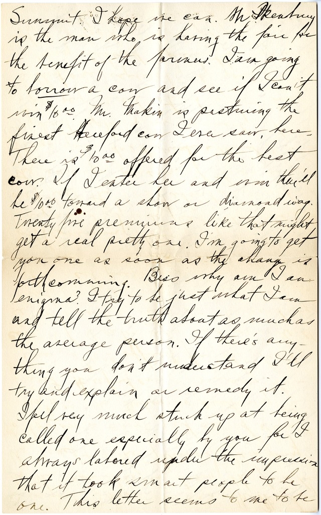 Letter from Harry S. Truman to Bess Wallace