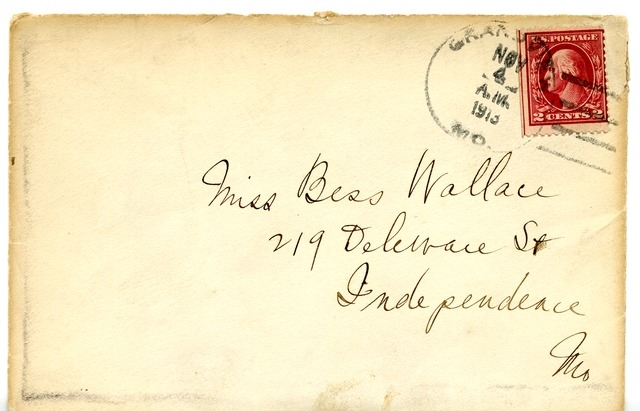 Letter from Harry S. Truman to Bess Wallace