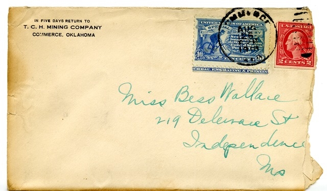 Letter from Harry S. Truman to Bess Wallace