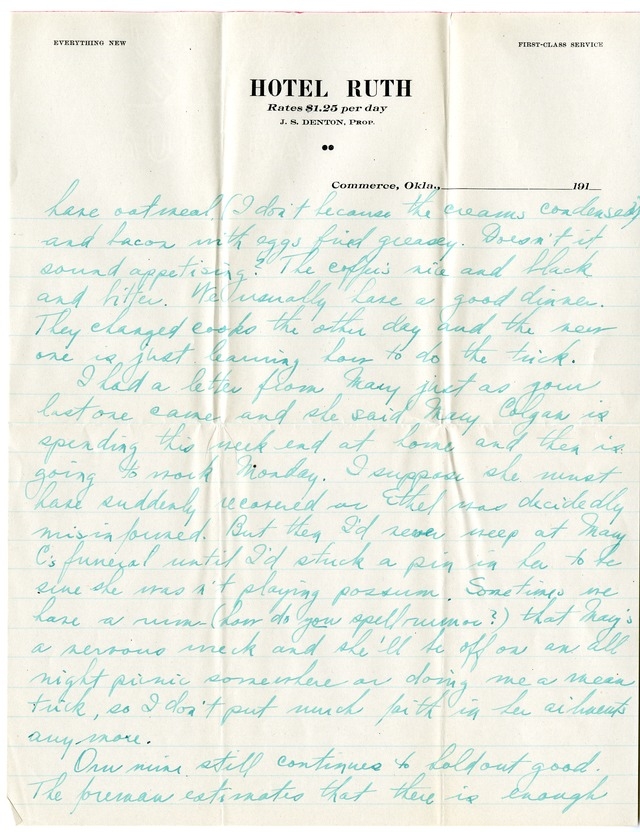 Letter from Harry S. Truman to Bess Wallace