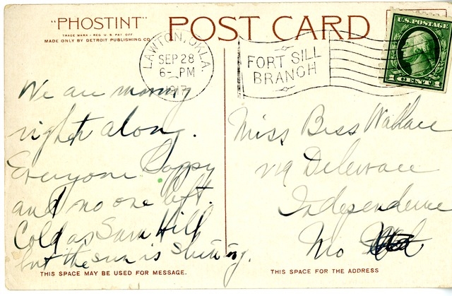 Postcard from Harry S. Truman to Bess Wallace