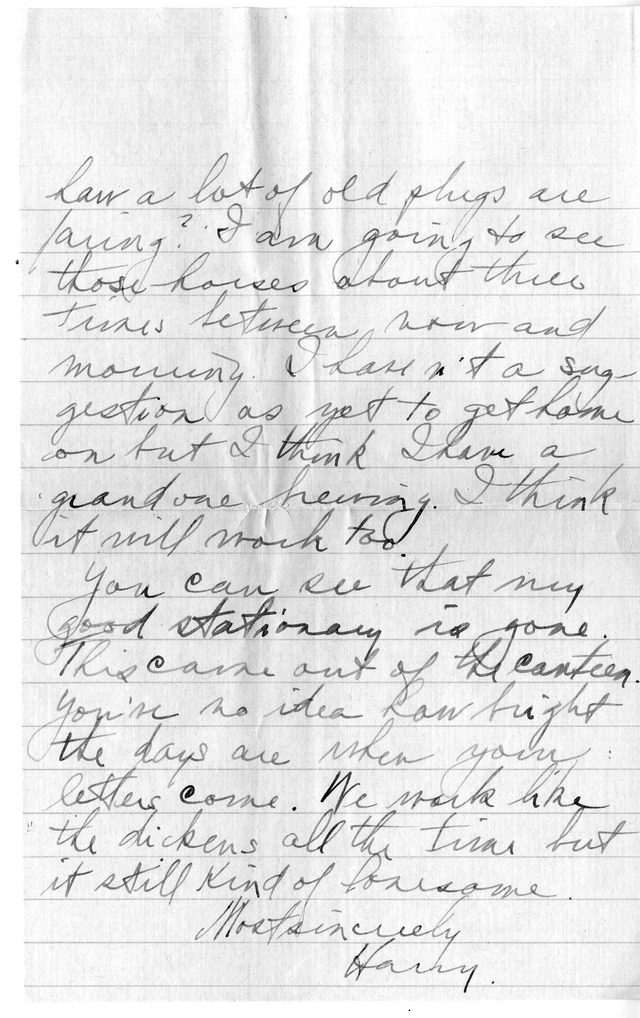 Letter from Harry S. Truman to Bess Wallace