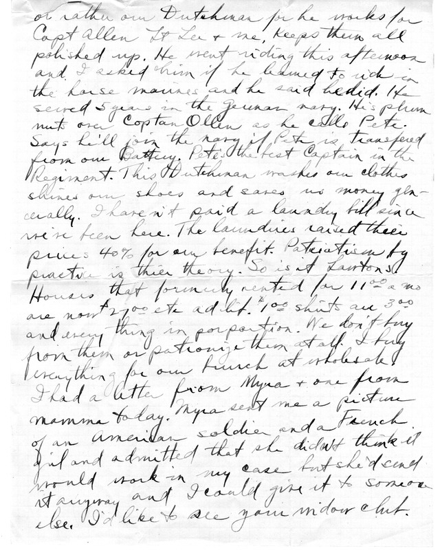 Letter from Harry S. Truman to Bess Wallace