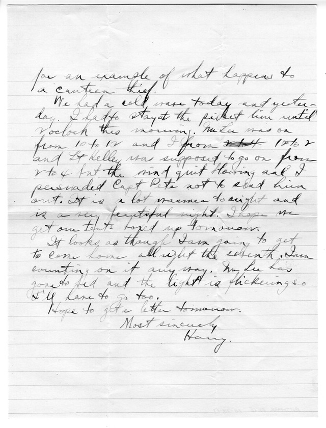 Letter from Harry S. Truman to Bess Wallace