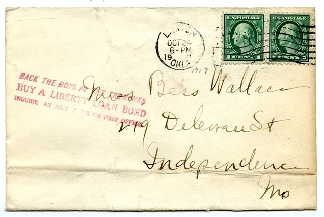 Letter from Harry S. Truman to Bess Wallace