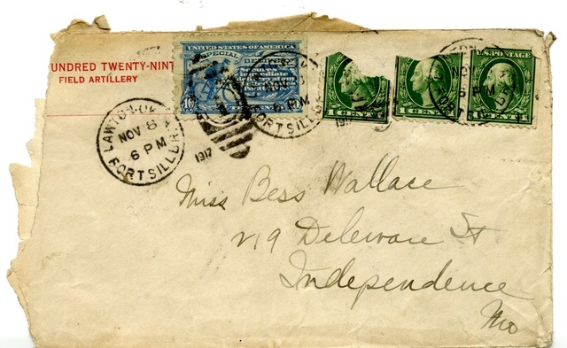 Letter from Harry S. Truman to Bess Wallace