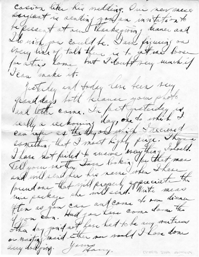 Letter from Harry S. Truman to Bess Wallace