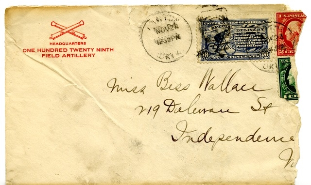 Letter from Harry S. Truman to Bess Wallace