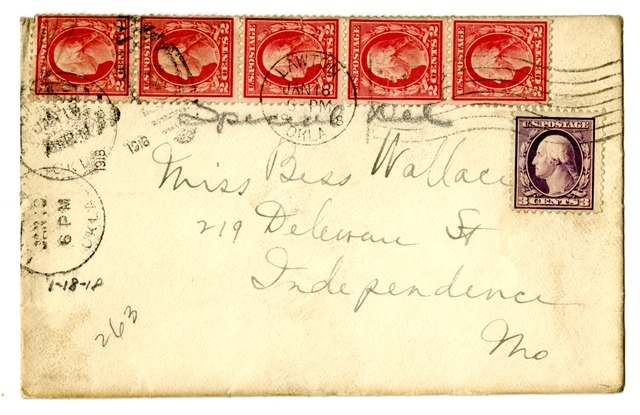 Letter from Harry S. Truman to Bess Wallace