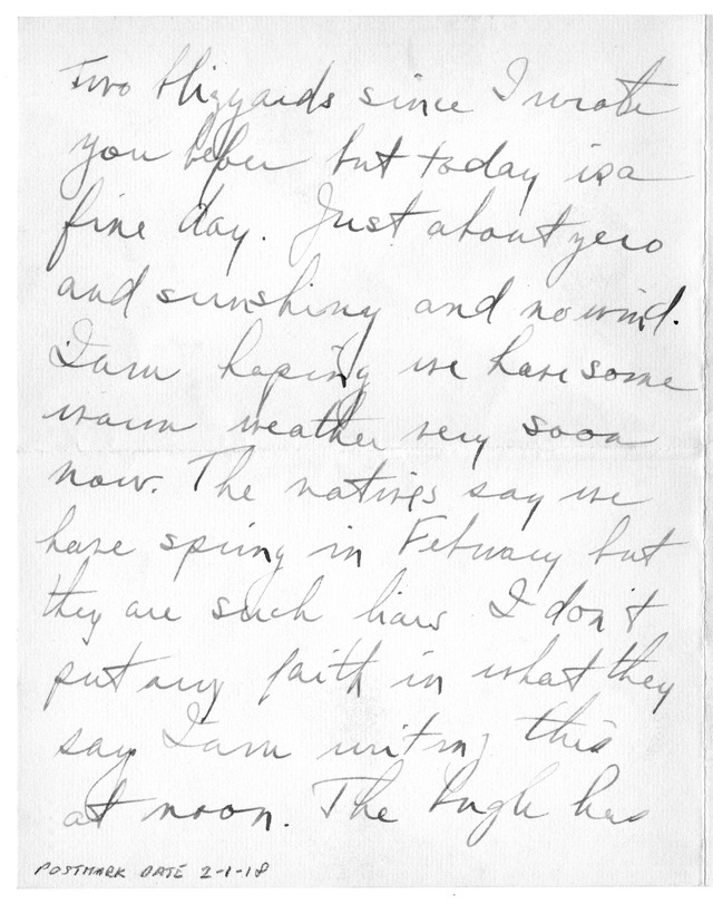 Letter from Harry S. Truman to Bess Wallace