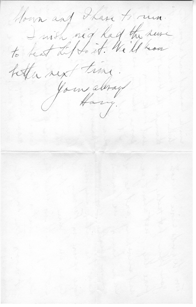 Letter from Harry S. Truman to Bess Wallace