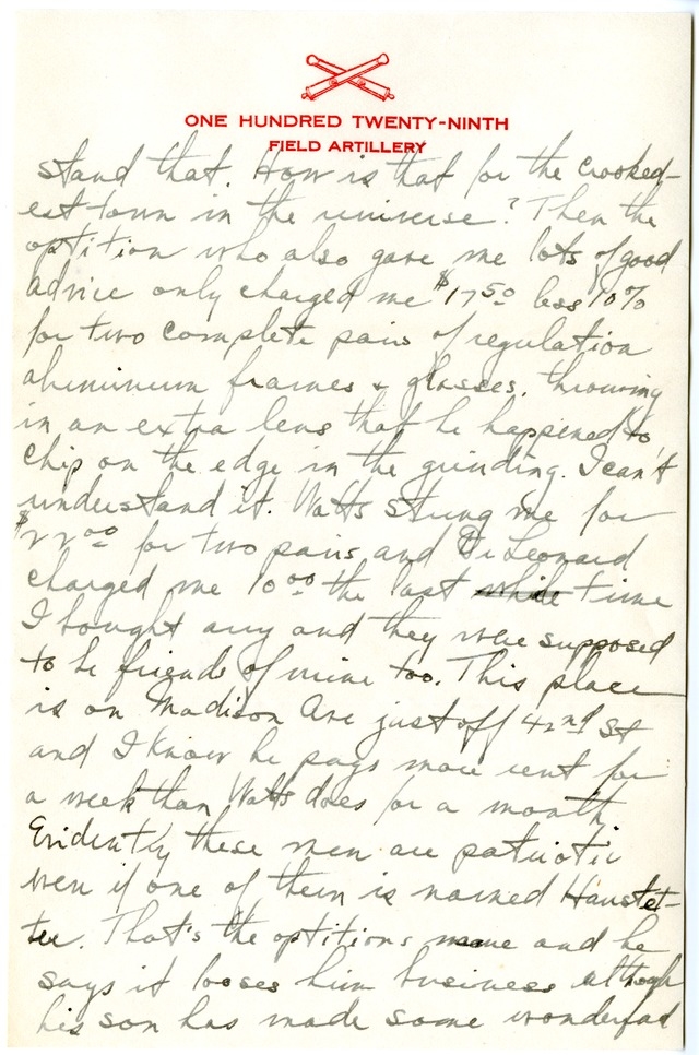 Letter from Harry S. Truman to Bess Wallace