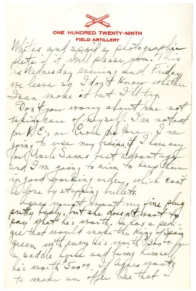 Letter from Harry S. Truman to Bess Wallace