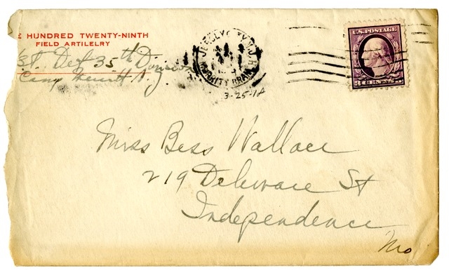 Letter from Harry S. Truman to Bess Wallace