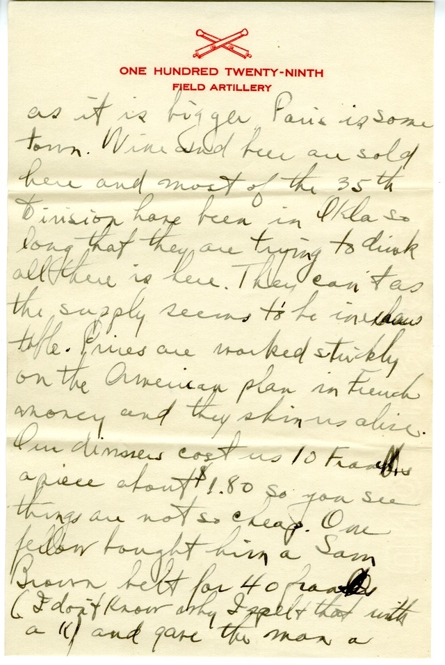 Letter from Harry S. Truman to Bess Wallace