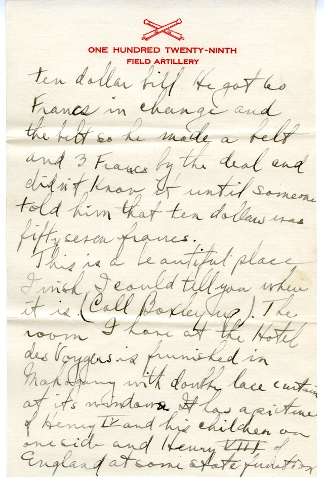 Letter from Harry S. Truman to Bess Wallace